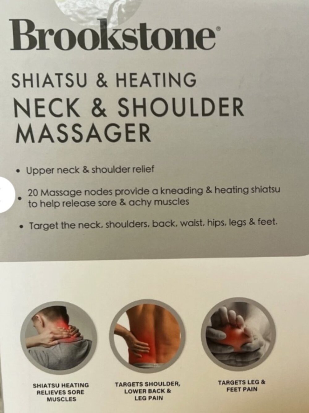 Brookstone Shiatsu and Heating Neck and Shoulder Massage